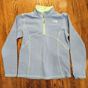 The North Face pullover quarter zip fleece Girls SZ L